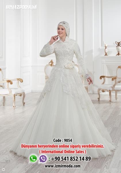 Tesettür Gelinlik-9054